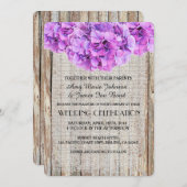 バーラ素朴ップ紫紫紫紫紫紫紫紫紫紫紫紫紫紫紫紫紫紫紫紫紫紫紫紫紫陽花結婚式ph1への招待 招待状 (正面/裏面)