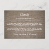 バーラ素朴ップ結婚詳細 エンクロージャーカード (正面)