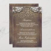 バーラ素朴ップ金ゴールド紙吹雪レ結婚ース詳細 エンクロージャーカード (正面/裏面)