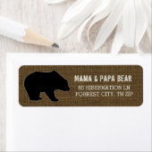 バーラ素朴ップ |カントリーブラックベアーシルエット ラベル (インサイチュ)