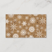 バーラ素朴ップ、スノーフレーク&ディアー結婚ズプレイスカード プレイスカード (裏面)