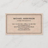 バーラ素朴ップ·ドモダンローン写真 名刺 (裏面)