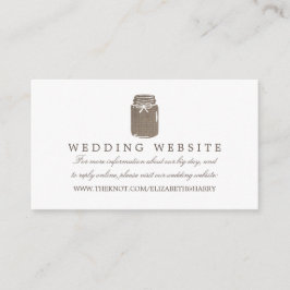 バーラ素朴ップ・メイスン結婚ジャーのウェブサイト エンクロージャーカード