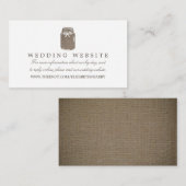 バーラ素朴ップ・メイスン結婚ジャーのウェブサイト エンクロージャーカード (正面/裏面)