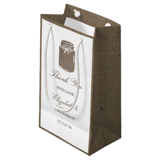 バーラ素朴ップ・メイスン・結婚ジャー スモールペーパーバッグ (正面アングル)