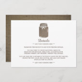 バーラ素朴ップ・メイソン結婚・ジャー詳細 エンクロージャーカード (正面/裏面)