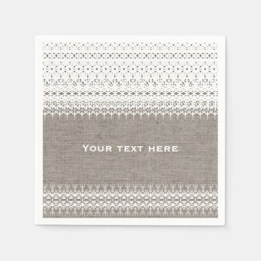 バーラ素朴ップ&ラエレガントース結婚ズ スタンダードカクテルナプキン (正面)