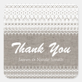 バーラ素朴ップ&レエレガントース結婚式の引き出物 スクエアシール