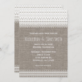 バーラ素朴ップ&レエレガントース結婚式招待状 招待状