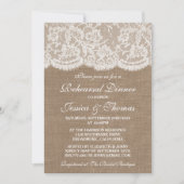 バーラ素朴ップ&レースのリハ結婚ーサルディナー 招待状 (正面)