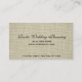 バーラ素朴ップ&レースウェディングプランナー名刺 名刺 (裏面)