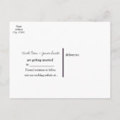 バーラ素朴ップ&レースエレガントウェディング日付を保存 案内ポストカード (裏面)