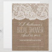 バーラ素朴ップ&レースブライダルシャワーレシピディバイダー (正面/裏面)