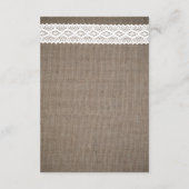 バーラ素朴ップ&ヴィンテージホワイトレース結婚ズ詳細 エンクロージャーカード (裏面)