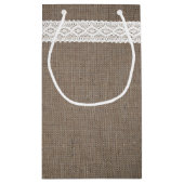 バーラ素朴ップ&ヴィンテージホワイトレース結婚ズ スモールペーパーバッグ (裏面)