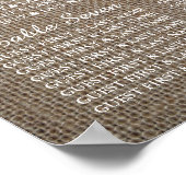 バーラ素朴ップ&ヴィンテージホワイトレース結婚ズ ポスター (角)