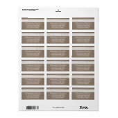 バーラ素朴ップ&ヴィンテージホワイトレース結婚ズ ラベル (フルシート)