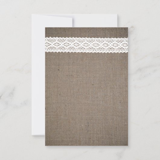 バーラ素朴ップ&ヴィンテージホワイトレース結婚ズ 出欠カード (裏面)