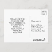 バーラ素朴ップ&ヴィンテージレースウェディングRSVP インビテーションポストカード (裏面)