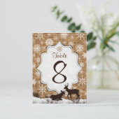 バーラ素朴ップ、雪片、鹿テーブル番号カード ポストカード (スタンド正面)