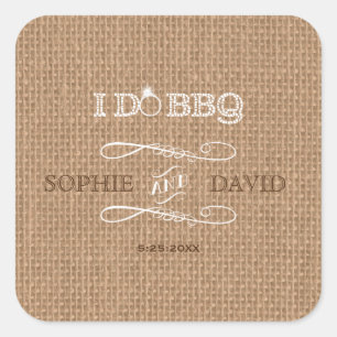 バーラ素朴ップI DO BBQ婚約パーティ スクエアシール