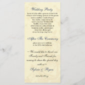 バーラ、ネイビーブルーバラメイソンjarウェディングプログラム プログラム (裏面)