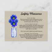 バーリアッカンブルー花柄メイソンジャー安全対策 エンクロージャーカード (正面)