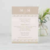 バーリアッジとレース | ウェディング 招待状 (スタンド正面)