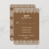 バーリアップレースのカントリー風結婚式出欠確認カード 招待状 (正面/裏面)