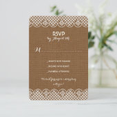 バーリアップレースのカントリー風結婚式出欠確認カード 招待状 (スタンド正面)