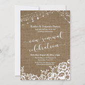 バーリアップレースライトストリングス 誓いの更新のお祝い 招待状 (正面)