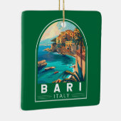 バーリイタリアトラベルアートヴィンテージ セラミックオーナメント (右)