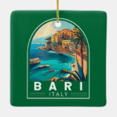 バーリイタリアトラベルアートヴィンテージ セラミックオーナメント (裏面)