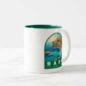 バーリイタリアトラベルアートヴィンテージ ツートーンマグカップ (正面右)