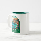 バーリイタリアトラベルアートヴィンテージ ツートーンマグカップ (正面左)