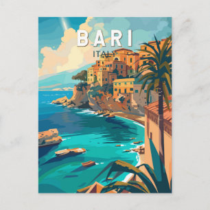 バーリイタリアトラベルアートヴィンテージ ポストカード
