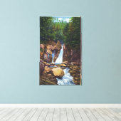 バーリントンの近くのバッシュビッシュ滝の素晴らし見解 キャンバスプリント (インサイチュ (ウッドフロア))