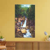 バーリントンの近くのバッシュビッシュ滝の素晴らし見解 キャンバスプリント (インサイチュ (リビング))