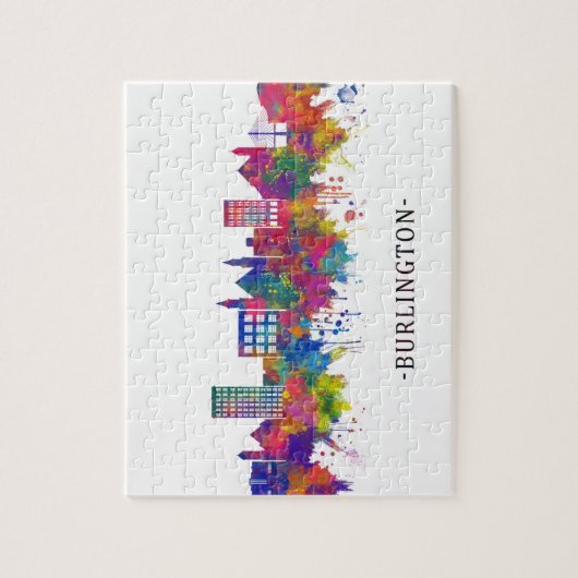 バーリントンアイオワスカイライン ジグソーパズル (縦)