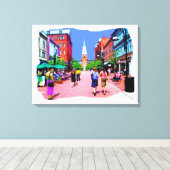 バーリントンバーモントチャーチセントキャンバ絵画スズ キャンバスプリント (インサイチュ (ウッドフロア))