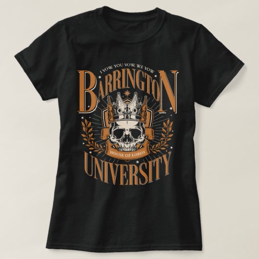 バーリントン大学ザ・儀式本引用文 Tシャツ (デザイン正面)