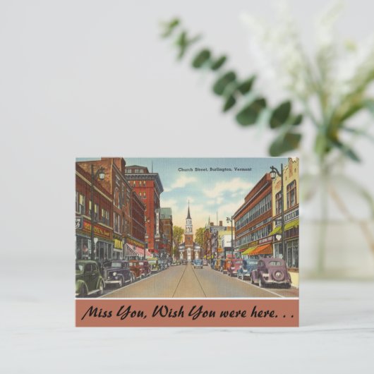 バーリントン教会通りバーモント ポストカード (スタンド正面)