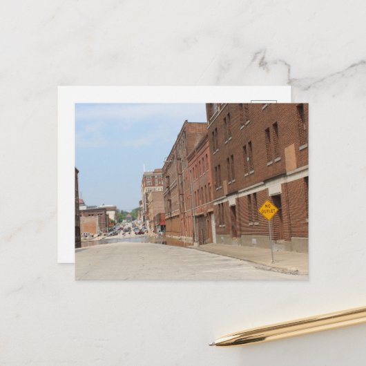 バーリントン、アイア州の建物と出口なし ポストカード (正面/裏面インサイチュ)