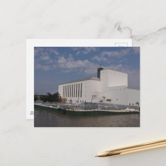 バーリントン（アイオワ州）の洪水で、防御柵が破壊される ポストカード (正面/裏面インサイチュ)