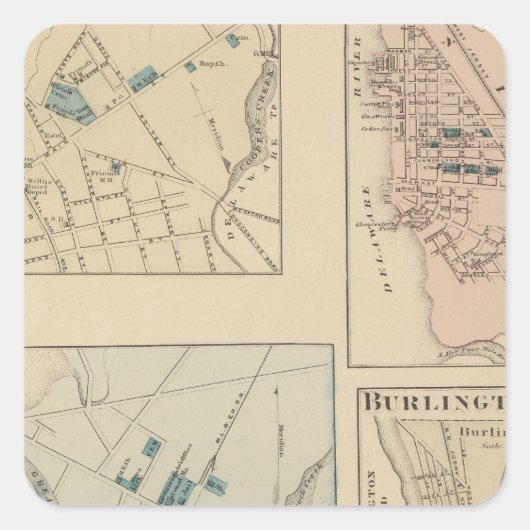 バーリントン，グロスター市ハドンフィールド スクエアシール (正面)