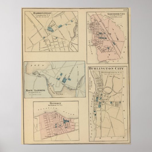 バーリントン，グロスター市ハドンフィールド ポスター (正面)