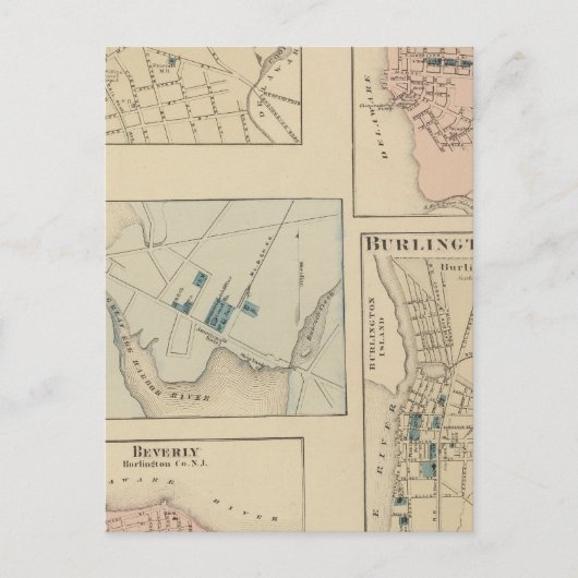 バーリントン，グロスター市ハドンフィールド ポストカード (正面)