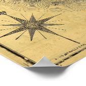 バーリントン&ミズーリ川鉄道の地図(1882) ポスター (角)