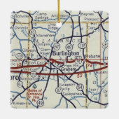 バーリントンNCヴィンテージマップ セラミックオーナメント (裏面)