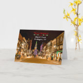 バーリントンVTからのメリークリスマス。 カード (黄色い花)